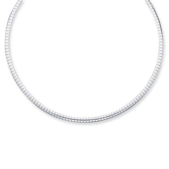3mm Sterling Silver Domed Hollow Cubetto Chain Necklace, 16 Inch - Picture 1 of 5